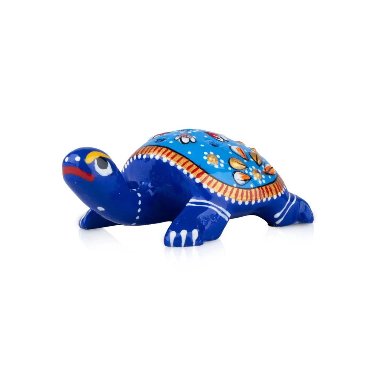 Painted Agarbathi Stand - 1 x 2.5 Inches | Aluminium Agarbatti Holder/ Tortoise Design Incense Stick Holder