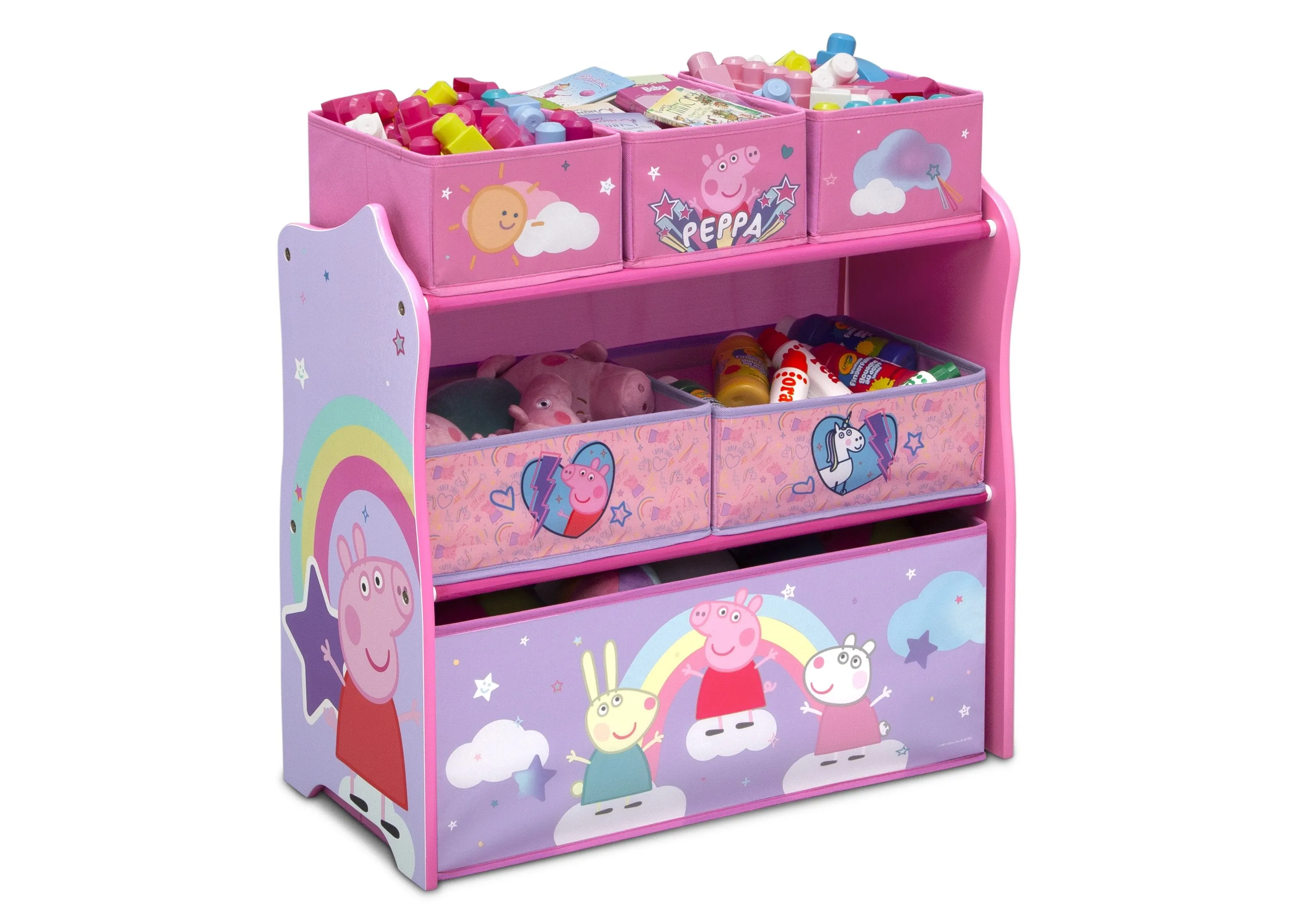 Peppa Pig 6 Bin Design and Store Toy Organizer