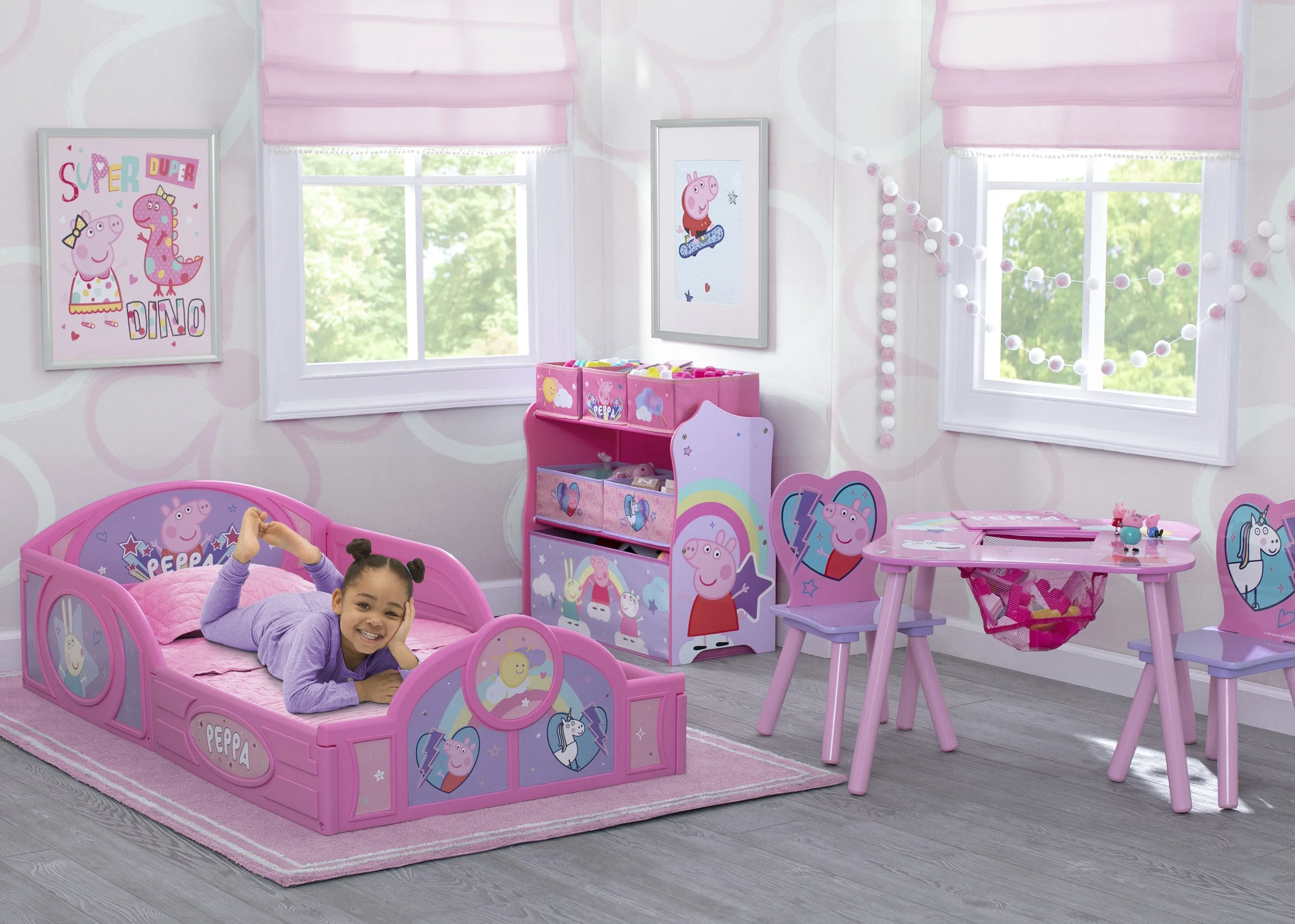 Peppa Pig 6 Bin Design and Store Toy Organizer