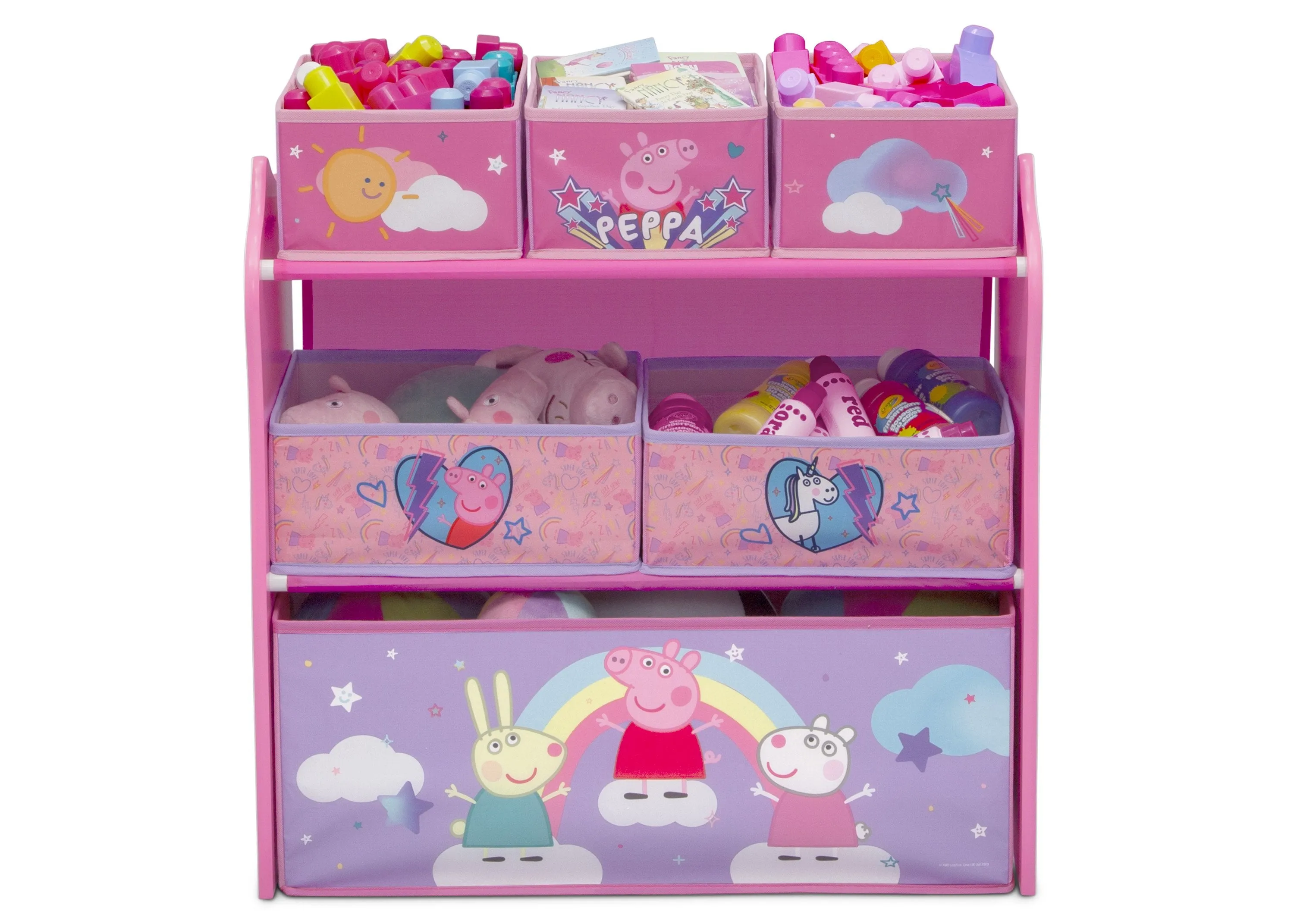 Peppa Pig 6 Bin Design and Store Toy Organizer