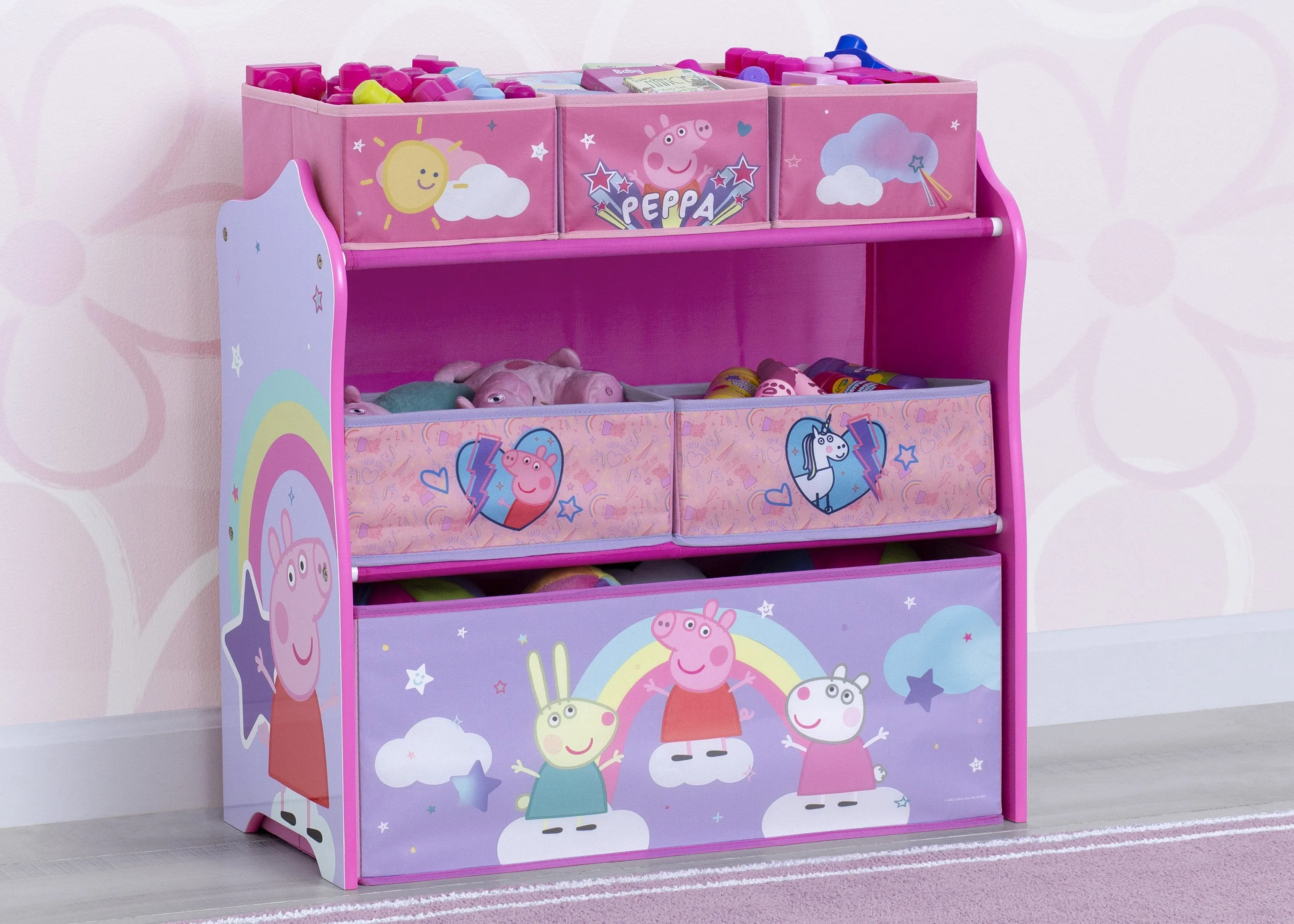 Peppa Pig 6 Bin Design and Store Toy Organizer