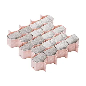 Poeland Drawer Divider Organizer 8pcs DIY Plastic Grid Honeycomb Drawer Divider