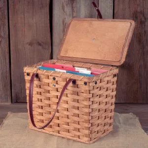 Portable File Organizer | Hanging Folder Tote Box w/Handles