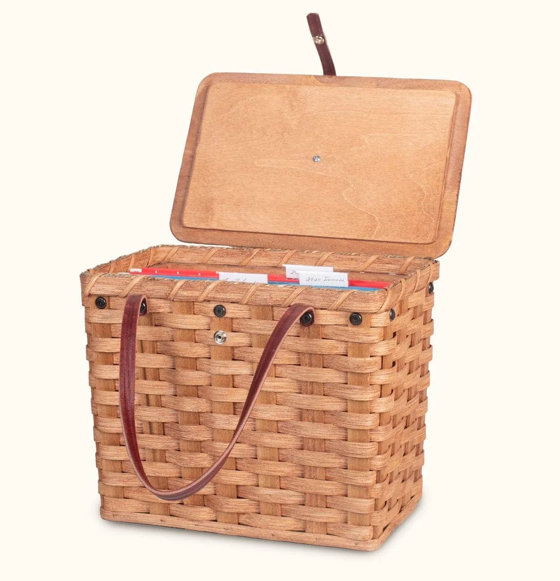 Portable File Organizer | Hanging Folder Tote Box w/Handles