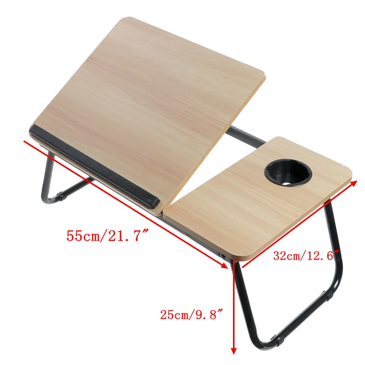 Portable Folding Laptop Stand Holder Study Table Desk Cooling Fan Foldable Computer Desk for Bed Sofa Tea Serving Table Stand