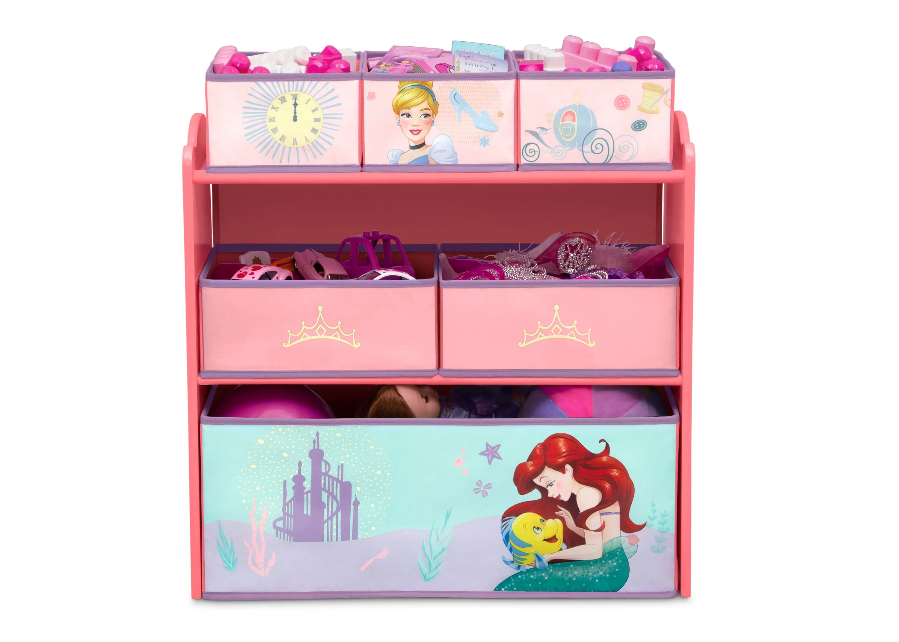 Princess 6 Bin Design and Store Toy Organizer