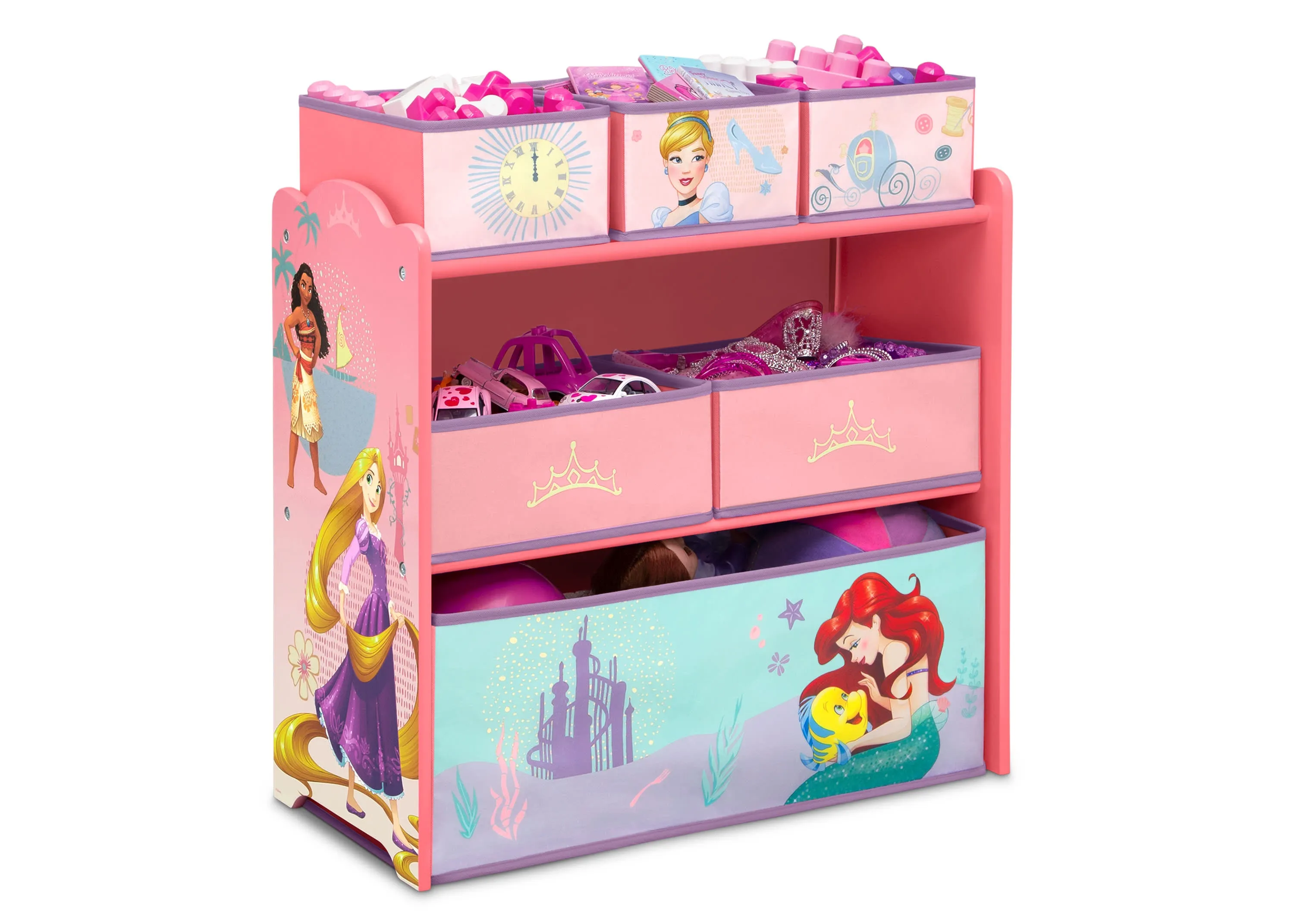 Princess 6 Bin Design and Store Toy Organizer