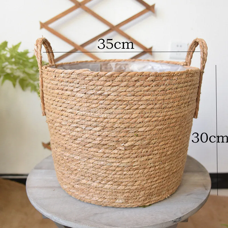 Rattan Storage Box - Storage Basket - Woven Basket- Seagrass Basket - Handmade Organizer Basket - Wicker Storage - Toy Trunk - Laundry Eco