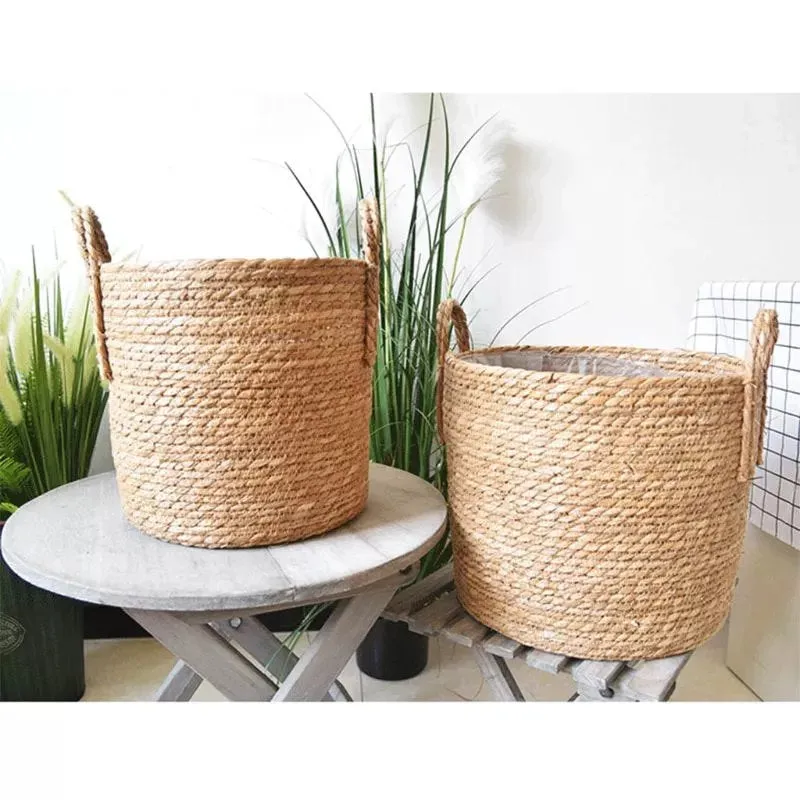 Rattan Storage Box - Storage Basket - Woven Basket- Seagrass Basket - Handmade Organizer Basket - Wicker Storage - Toy Trunk - Laundry Eco