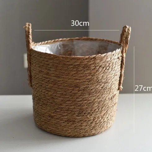 Rattan Storage Box - Storage Basket - Woven Basket- Seagrass Basket - Handmade Organizer Basket - Wicker Storage - Toy Trunk - Laundry Eco