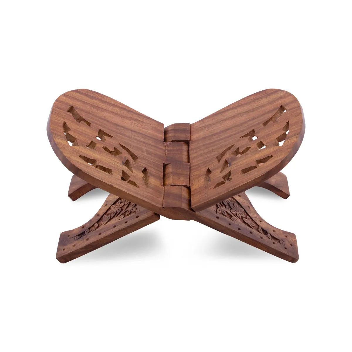 Rehal - 6 x 12 Inches | Chhilai Kashmiri Design Rehal/ Wooden Holy Book Stand for Reading