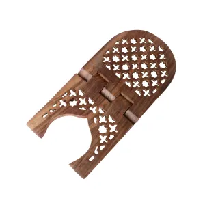 Rehal Full Badroon Jali Work - 11 x 15 Inches | Wooden Book Stand/ Holy Book Stand