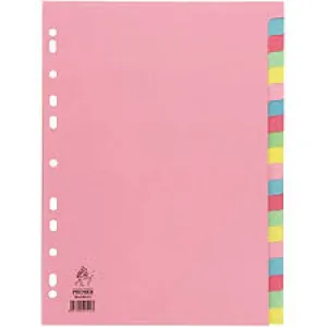 Rexel Manilla 20 Part Divider A4 - Color