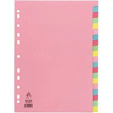 Rexel Manilla 20 Part Divider A4 - Color