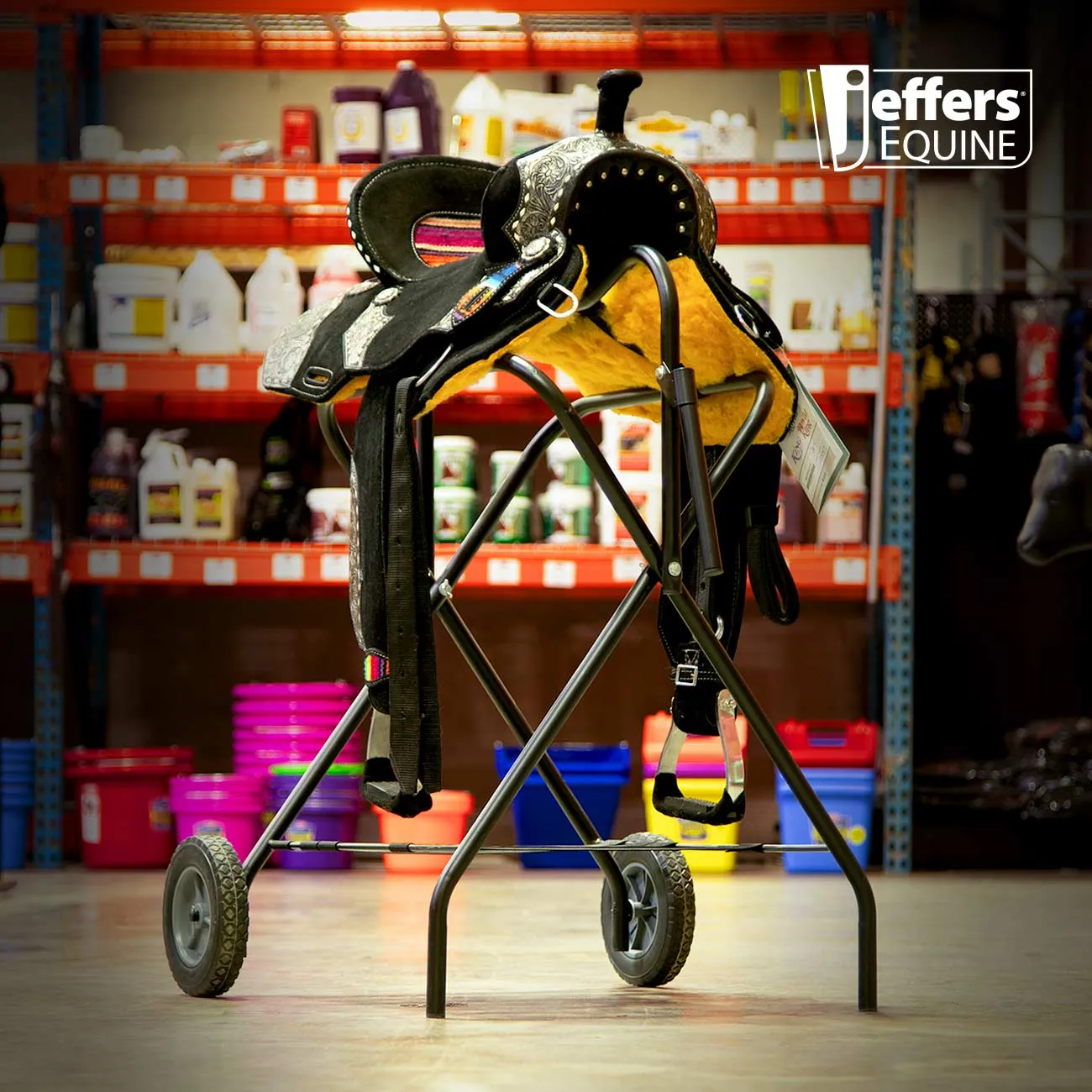Rolling Folding Saddle Rack