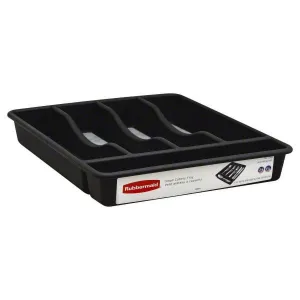 Rubbermaid, Silverware Organizer, Small, Black