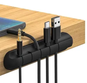 Silicone Cable Organizer Clips, Silicone Cable Holder, Self Adhesive Power Cord Holder