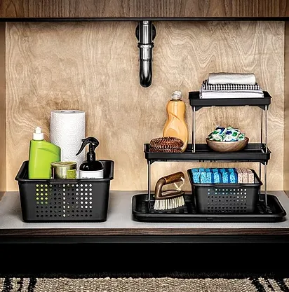 STACKING SHELF MEDIUM CARBON