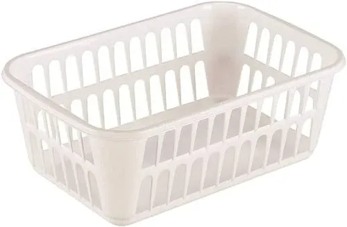 Sterilite 16088048 Medium White Plastic Storage Baskets 11-1/4" x 8" x 4-1/4" - Quantity of 30
