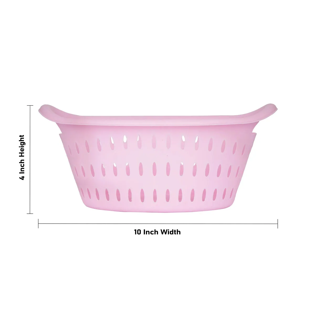 Storage Basket - 4 x 10 Inches | Plastic Basket/ Fruits Basket/ Kitchen Basket for Home
