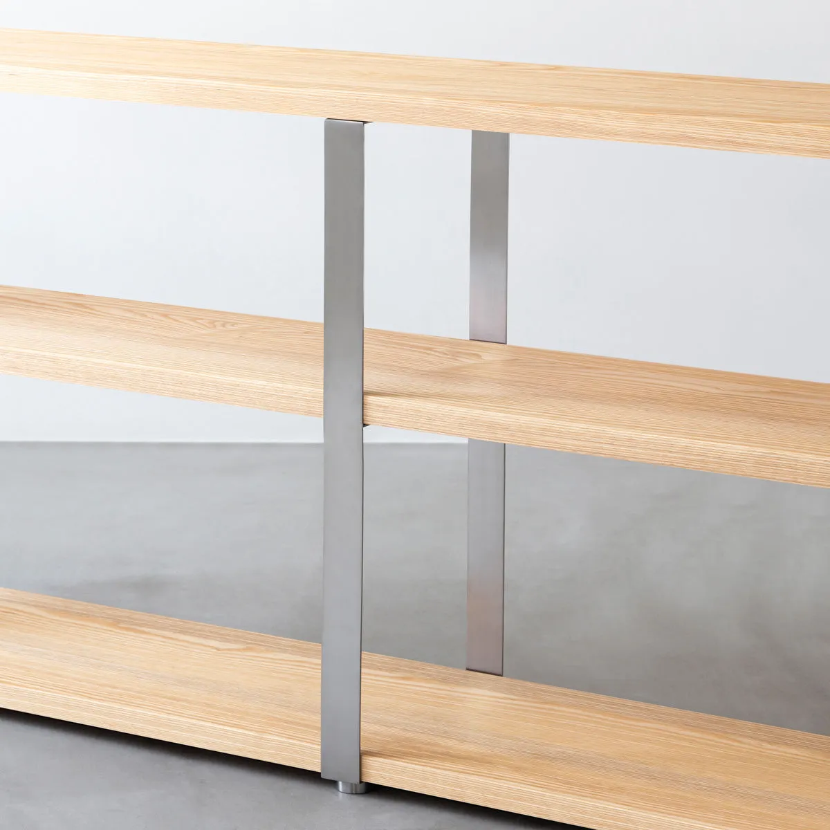 THE STORAGE SHELF / 無垢 ホワイトアッシュ × Stainless