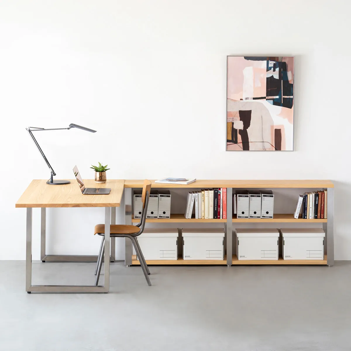 THE STORAGE SHELF / 無垢 ホワイトアッシュ × Stainless