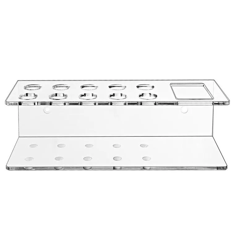 Transparent Acrylic 10 Slot Dry Erase Marker Holder Rack