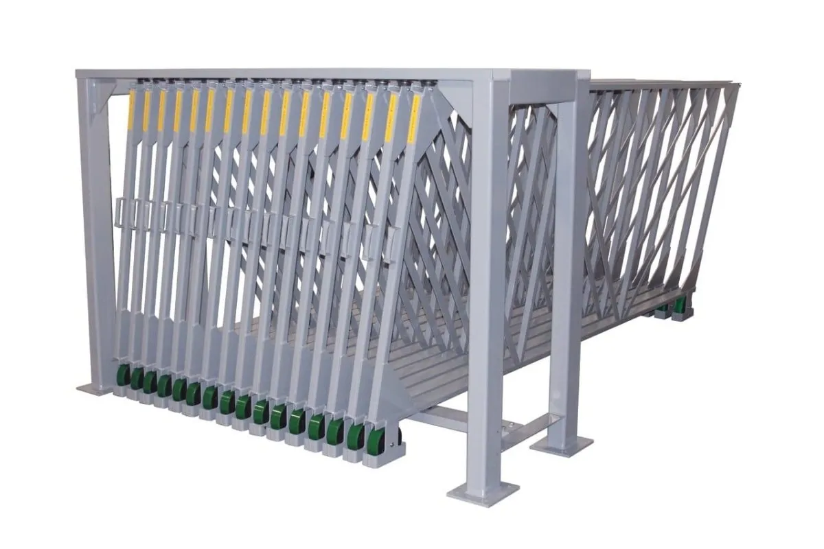 Vertical Glide Out Slab Storage Rack