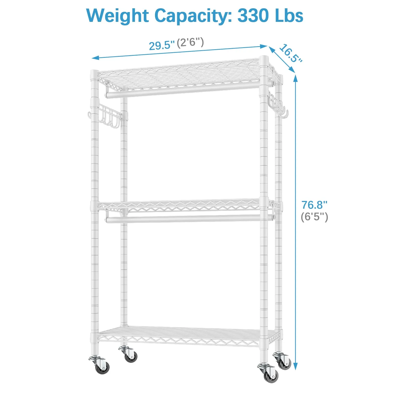 VIPEK R2 Plus Rolling Garment Rack