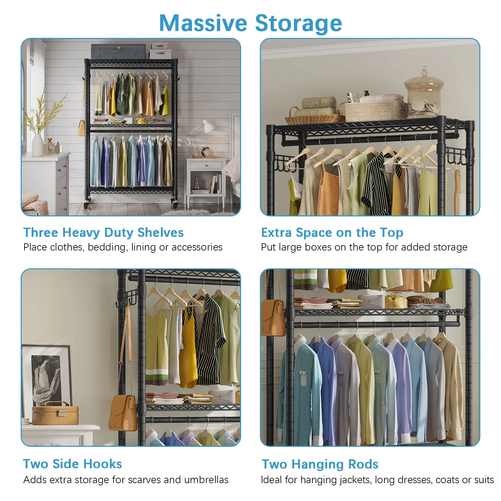 VIPEK R2 Plus Rolling Garment Rack