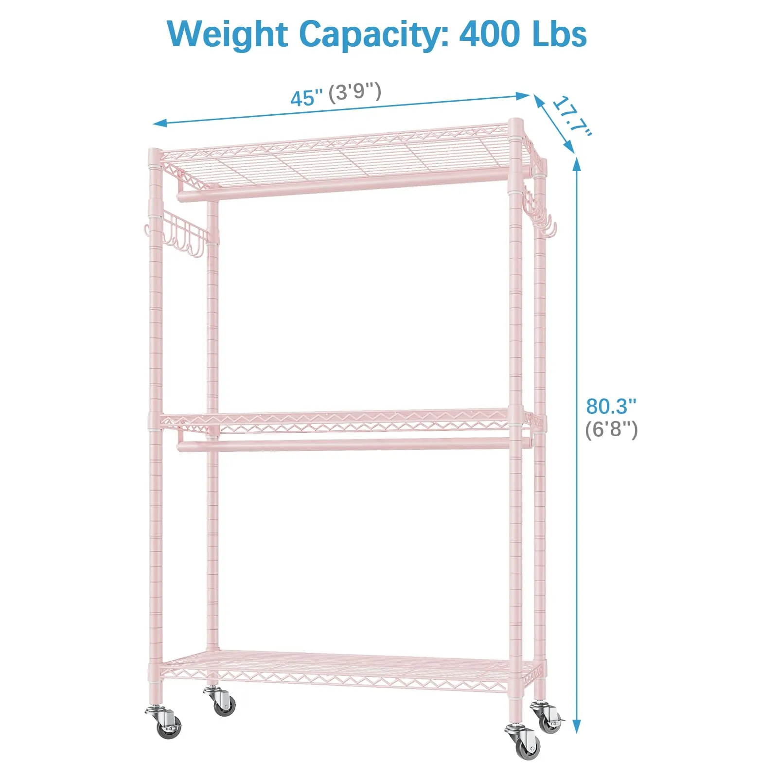 VIPEK R2 Plus Rolling Garment Rack