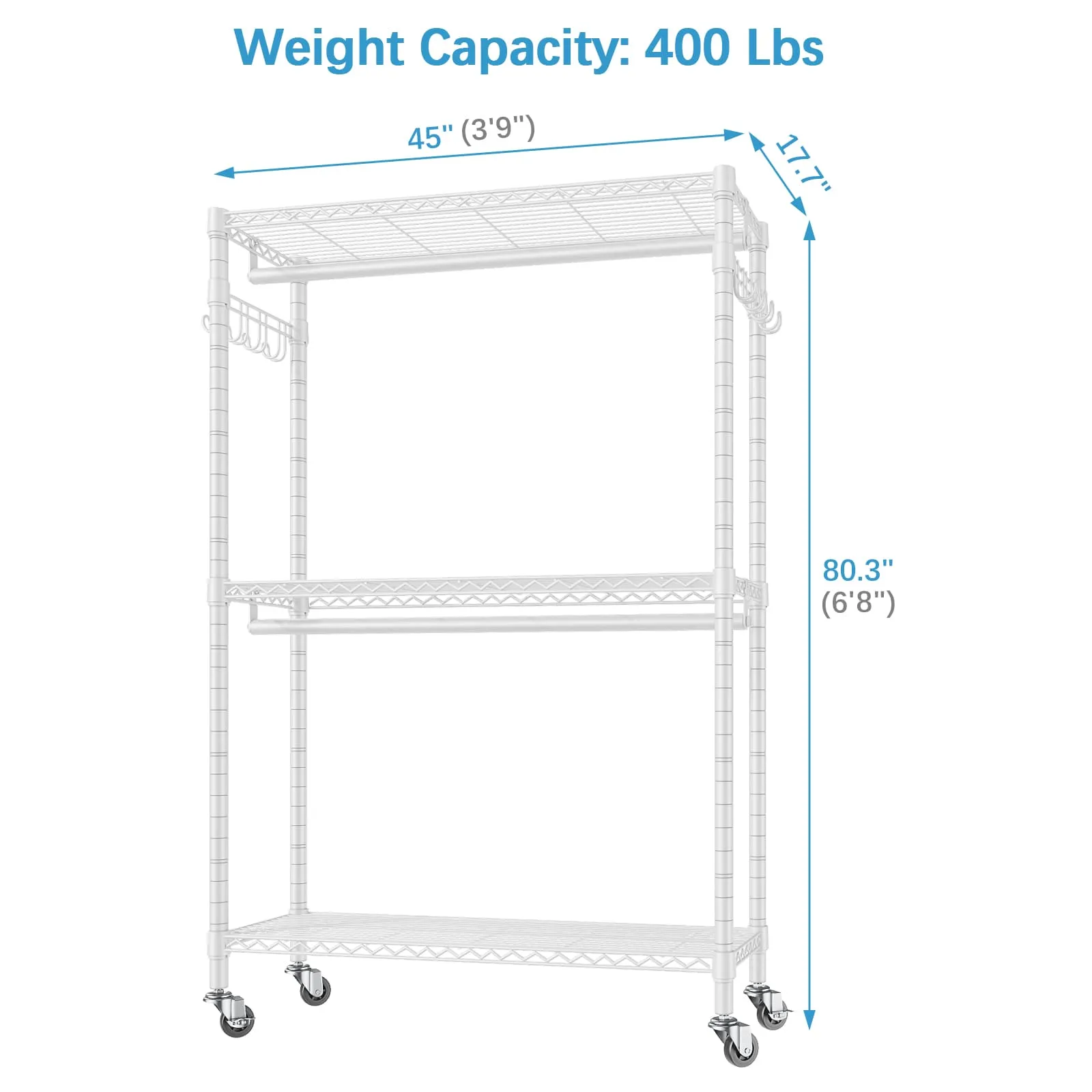 VIPEK R2 Plus Rolling Garment Rack