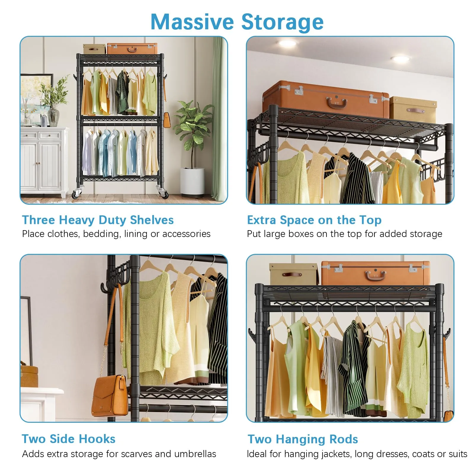 VIPEK R2 Plus Rolling Garment Rack