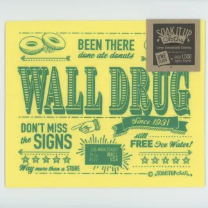 Wall Drug Donuts Swedish Dish Cloth Yellow