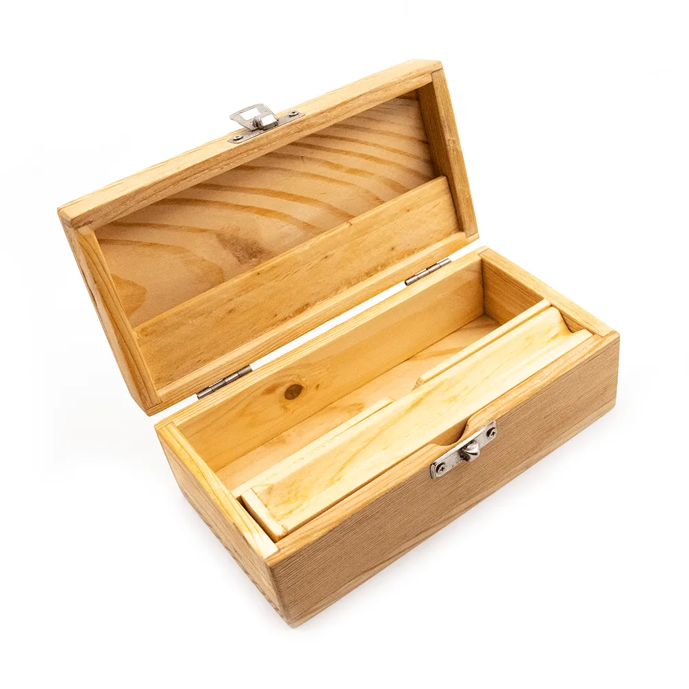 Waterfall Recycled Wood Rolling Box - Medium