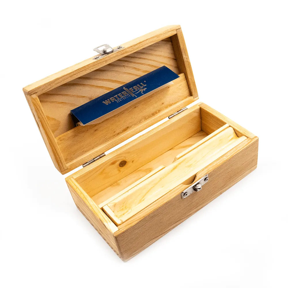 Waterfall Recycled Wood Rolling Box - Medium