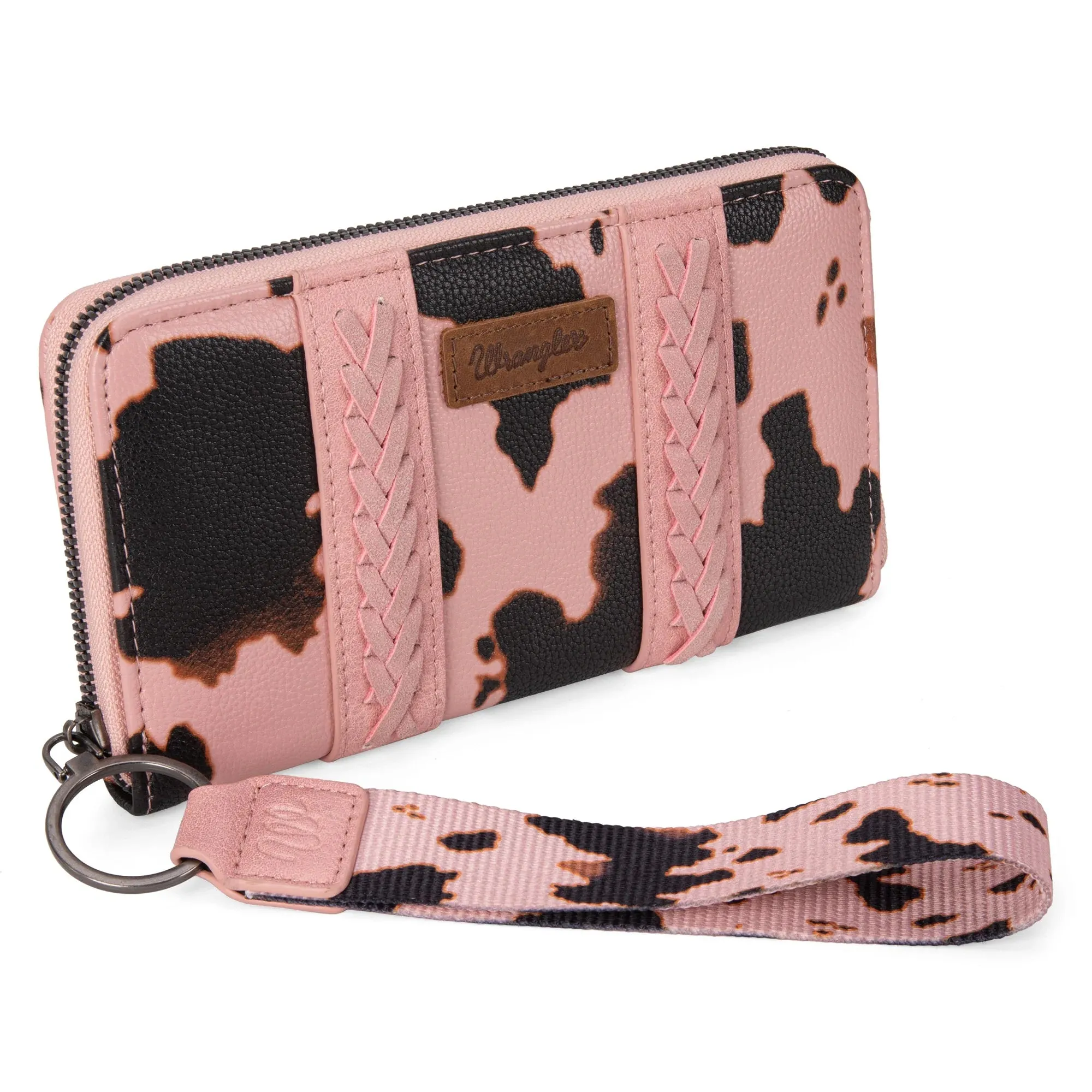 WG133-W006 Wrangler Womens Cow Print Wallet -Pink