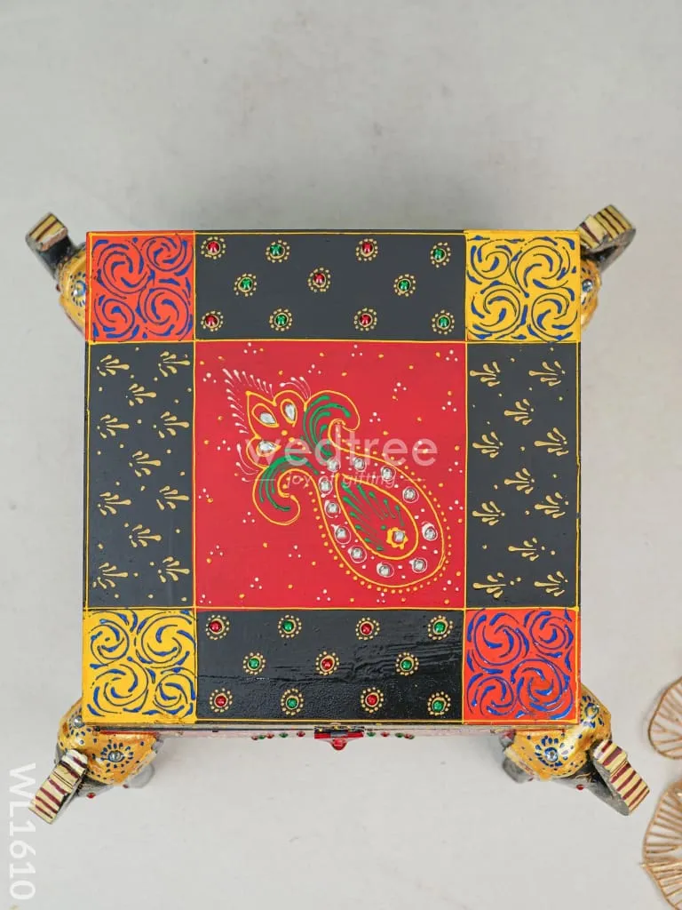 Wooden Hand Painted Jewelery Organiser with Elephant Legs - WL1610