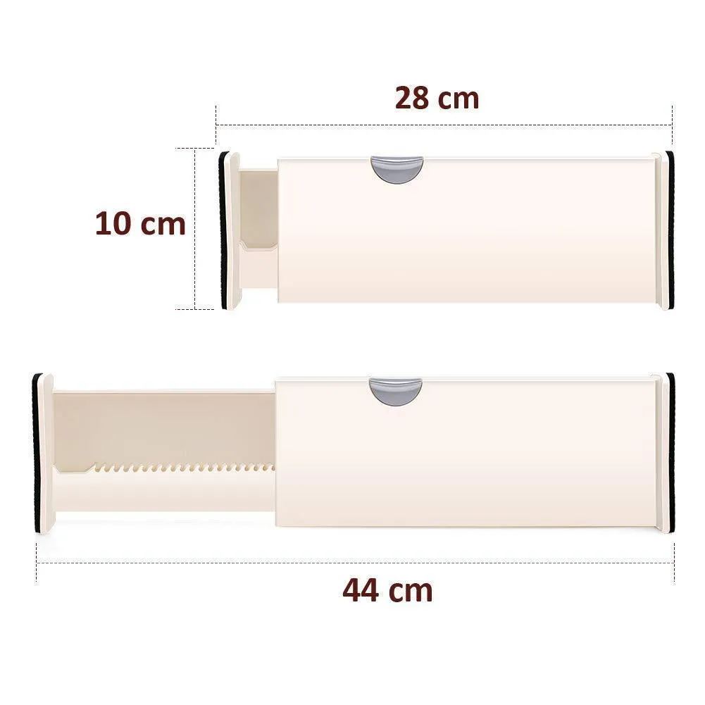 Wooden-Life Dresser Drawer Organizers, Expandable Drawer Organizer/Divider - for Bedroom, Bathroom, Closet, Office, Kitchen Storage - 4 Pack